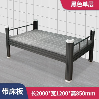 Double Decker Bed Stainless Steel Single Bed Frame High Load-bearing Installation Bunk Bed Free Bed