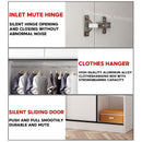 Wardrobe Sliding Door 2/3 Door Sliding Wardrobe Home Bedroom Modern Minimalist Sliding Door Wardrobe