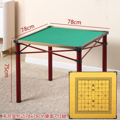 Folding Mahjong Table Multifunctional Table Chess And Card Dual Purpose Stainless Steel Leg Folding