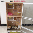 2021 Cat wood solid Cage Chinchilla ecological board pet air conditioning villa blind date cabinet