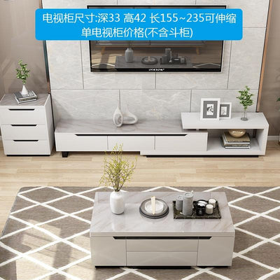 Multifunctional Coffee Table Dining Table Dual-use Lifting Foldable Nordic Marble Coffee Table