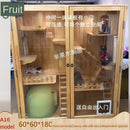 Pazazz Real Wooden Cage Villa Apartment Home Oversized Multi-storey Indoor Cat House with Toilet