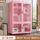 HOOPET Cat Cage Solid Wood Villa Pot Cage Super Large Luxury Cabinet Nest Kitten Double Deck Three