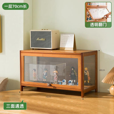 Cabinet Hand-made Display Stand Lego Acrylic Transparent Storage Cabinet Solid Wood Dust-proof