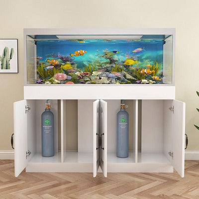 European Fish Tank Bottom Cabinet Living Room Solid Wood Fish Tank Rack Household Multi-functional