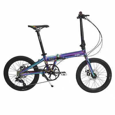 ⭐2021 NEW⭐Kosda Ksd-5 Foldable Bicycle Electroplating 20 Inch 8-speed Dual Disc Brake Bicycle