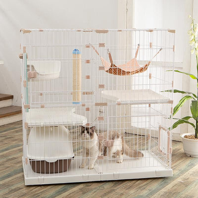 Pet Cage Free Combination Cat Cage Home Indoor Can Diy Large Space Cat Nest Villa Pet Butler Larger