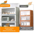 CAGK Kitchen Cabinet Storage Multilevel Kitchen Storage Rack Cupboard Cabinet Microwave Oven Pot