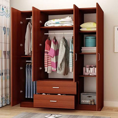 Wardrobe Simple Modern Self-assembly Storage Dormitory Board Wooden Children's Cabinet Bedroom with