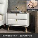 Russian Pine Simple Modern Minimalist Nordic Drawer Storage Bedside Table High-end Leather Bed