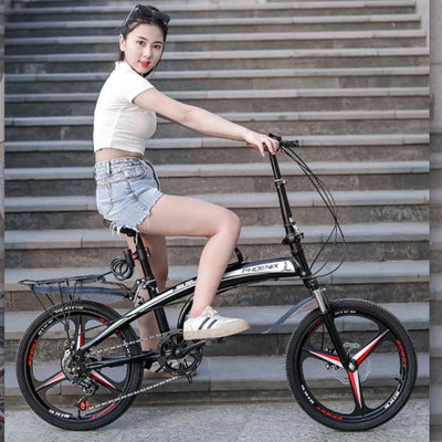 Phoenix Foldable Bicycle Shimano 7 Speed Variable Speed Folding Bike 20 Inch Folding Bicycle Ultra