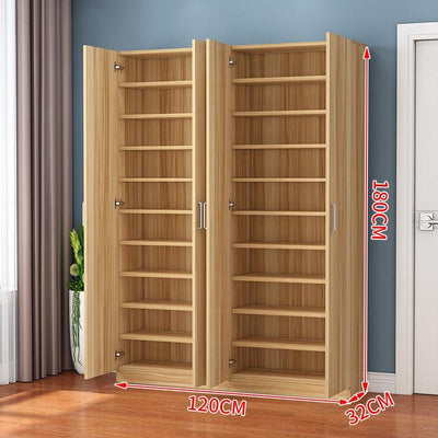 Simple Large Capacity Solid Wood Shoe Storage Multi-functional Hall Cabinet