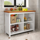 Mobile Kitchen Cabinet Solid Wood Set Multi-functional Simple Bar With Drawer Dinning Table