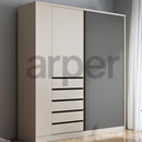 Arper Solid Wood Wardrobe Sliding Door Wardrobe Simple Assembly Wardrobe Small Family Bedroom