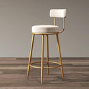 Bar Stool Home Light Luxury Backrest High Chair Nordic Iron Bar Chair