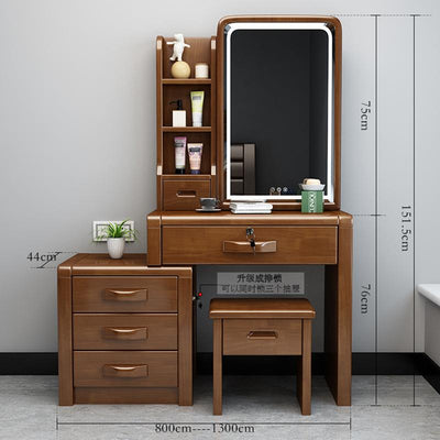 All Solid Wood Bedroom Modern Simple Multifunctional Dressing Table High End Dressing Table Chinese