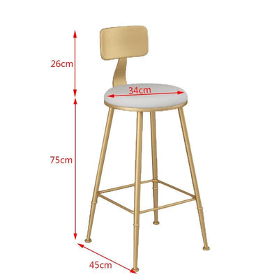 Nordic bar chair light modern simple high chair back bar stool