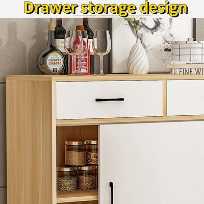 Zxd 【In Stock】Kitchen Cabinet Sideboard Sliding Door Balcony Kitchen Storage Bay Window Storage