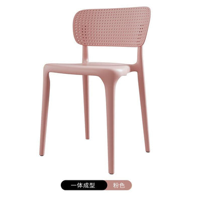 Plastic chair back adult thickened family Nordic dining chair student learning desk stool bedroom