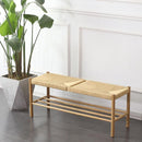 Solid Wood Nordic Double-decker Home Change Shoe Bench Bedroom End Stool Bedside Bench Xuanguan