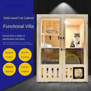 Cat Villa Cat House Pet Villa Four Seasons Universal Solid Wood Nest Closed Luxury Apartment