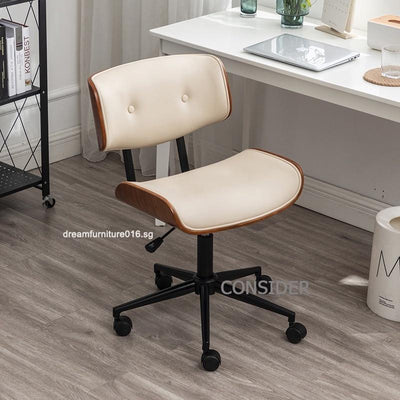 Light Luxury Computer Chair Comfortable Solid Wood Sitting Swivel Chair Office Chair