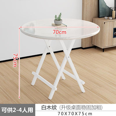 Foldable Table Round Home Dinning Folding Outdoor And Portable Stall Small Simple Dining Table