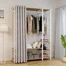 A Simple Rental Wardrobe Full Steel Frame Simple Modern Economy Storage Home Dormitory Self-assembly