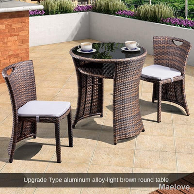 Rattan Chair Three-piece Balcony Small Table and Combination Creative Leisure Tea