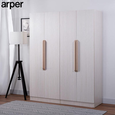 ARPER 4 | 6 Doors Wardrobe, Solid Plywood, 12 Months Warranty, Available with 3 Compartments