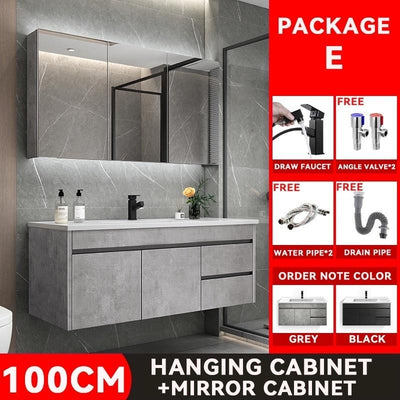 Zcm Bathroom Cabinet Washbasin Cabinet Combination Bathroom Modern Simple Washbasin Washstand Mirror