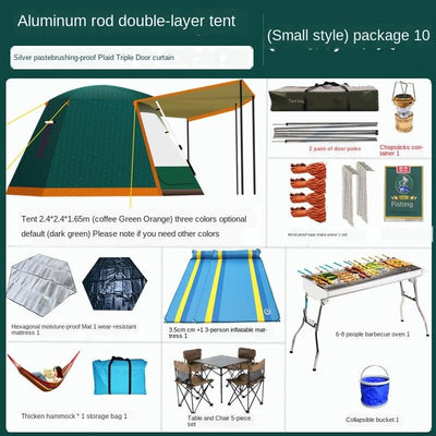 Adventure Camel Outdoor Full-automatic Thickened Rainstorm-proof Camping Aluminum Rod 3-4-person