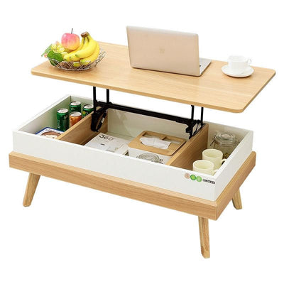 Nordic Tea Table Simple Small Family Tea Table Living Room Multi-functional Coffee Table Lift Table