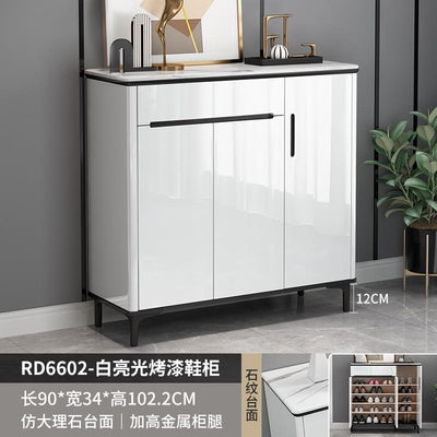 Shoe Cabinet Light Luxury Shoe Cabinet Household Door Large Capacity Paint Baking Cabinet Entrance