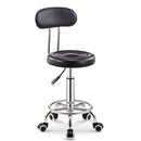 Leather Bar Stool Swivel Chair High Back Lifting Bar Chair Beauty Barber Shop Chair Round Stool With