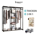 Kinbolee Clothes Rack Stainless Steel Clothes Organizer Stable Clothes Hanging Stand Multifunction