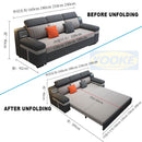 YOOKE Folding Sofa bed with audio storage function study dual-use foldable sofa 3 seater sofa bed