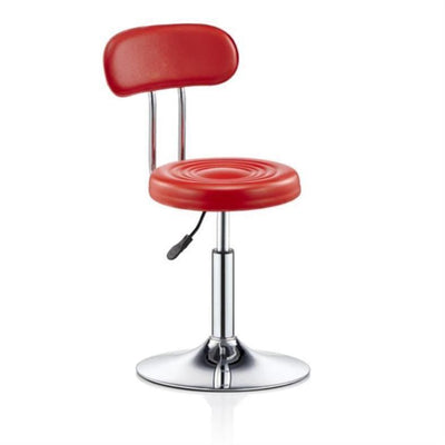 Leather Bar Stool Swivel Chair High Back Lifting Bar Chair Beauty Barber Shop Chair Round Stool With