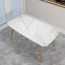 SENBIJU European Light Marble Household Small Family Tables and Chairs Combination Modern Simple