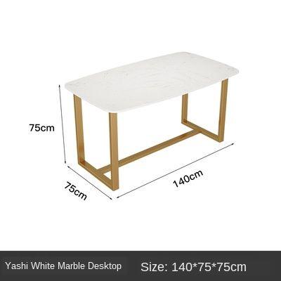 Nordic iron marble table modern simple small family dining table and chair combination light luxury