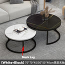 SENBIJU Small Coffee Table Nordic Side Table Round coffee table With Roller