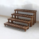 Solid Wood Flower Rack Ladder Succulent Plant Multi-storey Home/ Balcony Anticorrosive Room