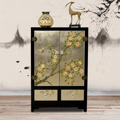 New Chinese Chest of Drawers American Light Luxury Solid Wood Bedroom Simple Modern Locker Side