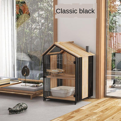 Cat Cage High-end Villa Solid Wood Luxury Three-storey