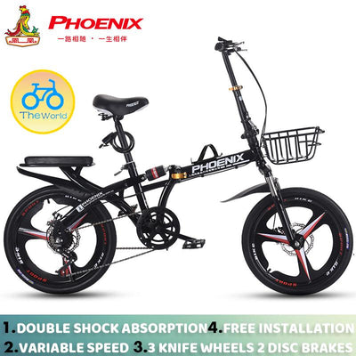 Phoenix🚴‍♀️Folding Bike Spot Road Bikes Ready Stockfolding Bicycles, Women''s Lightweight Portable