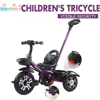 BabyDairy Tricycle 1-5 Years Old Multifunction Children Tricycle Baby Bicycle With Anti-slip Wheels