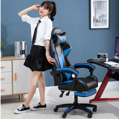 Gaming Chair Comfortable Nylon Foot With Footrest Office Chair Computer Chair E-sports Chair