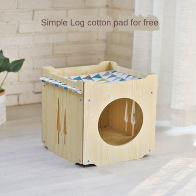 Pet Cat Cage With Hammock Nest Cat House Closed Delivery Room Tree Combination Cat Crawler Toys