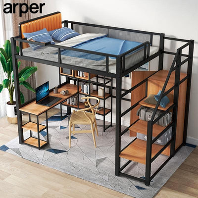 ARPER Wrought Iron Bed Raised Bed Bunk Small Family Loft Up And Down Apartment High And Low Iron