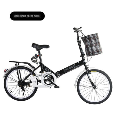 Folding 20-inch Adult Male Female Youth Student Shock Absorption Variable Speed Bicycle Small and